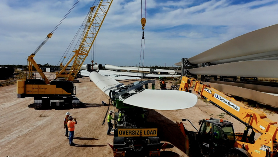Oversized load being handled by Lone Star Transportation