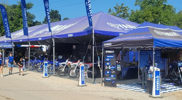 ShowDivision_Slider4 Yamaha Garage industry show tents hauled by Lone Star Transportation