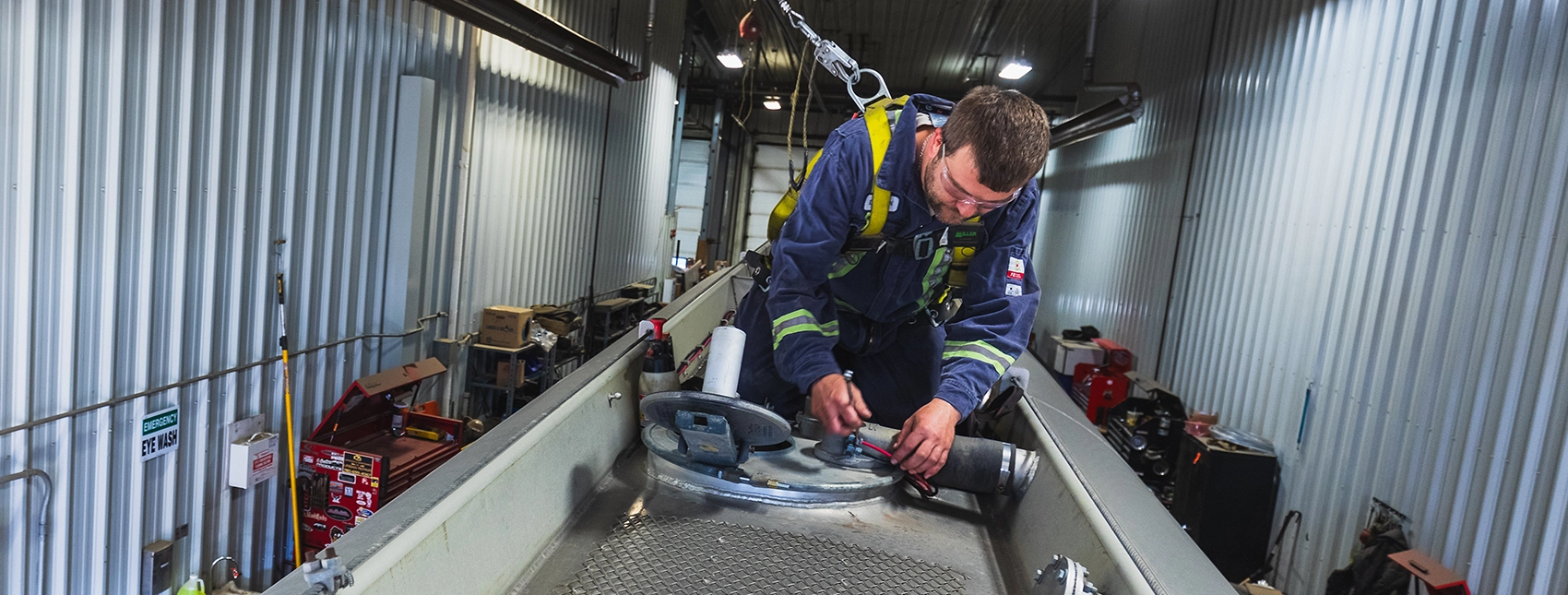 Seaboard Transport technician performing equipment maintenance