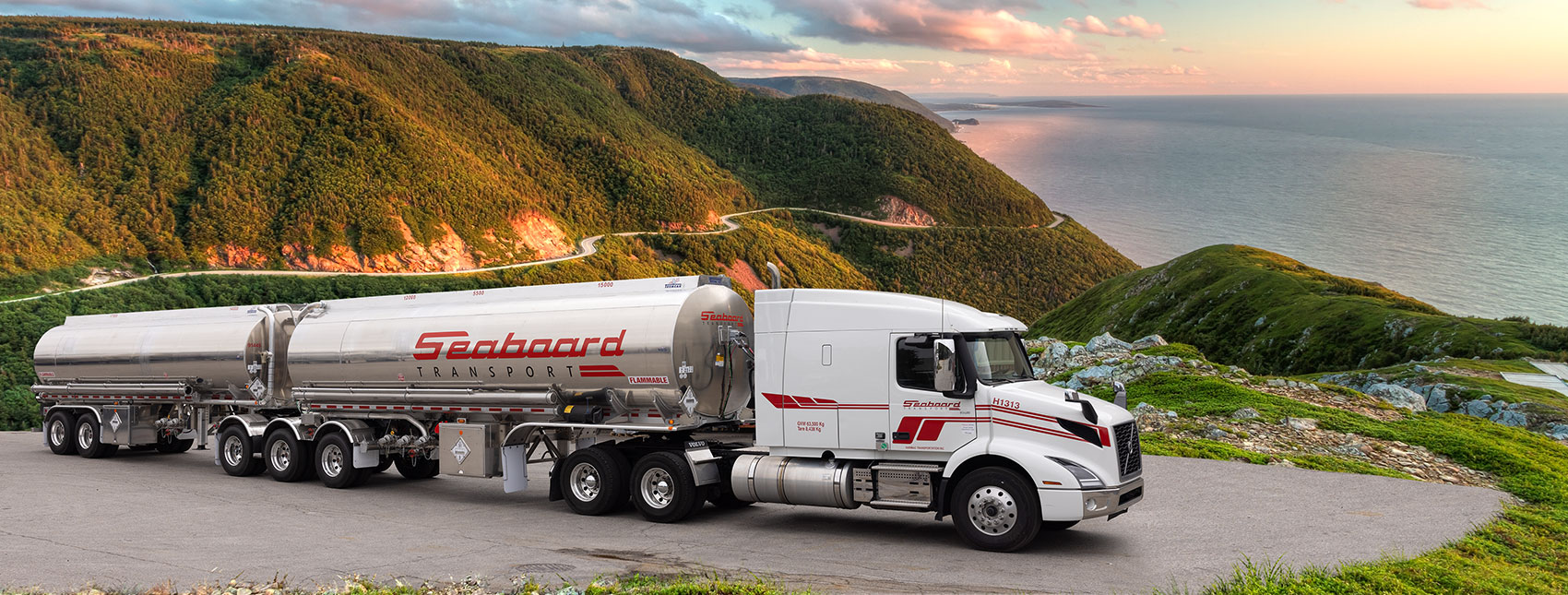 Seaboard double tanker truck