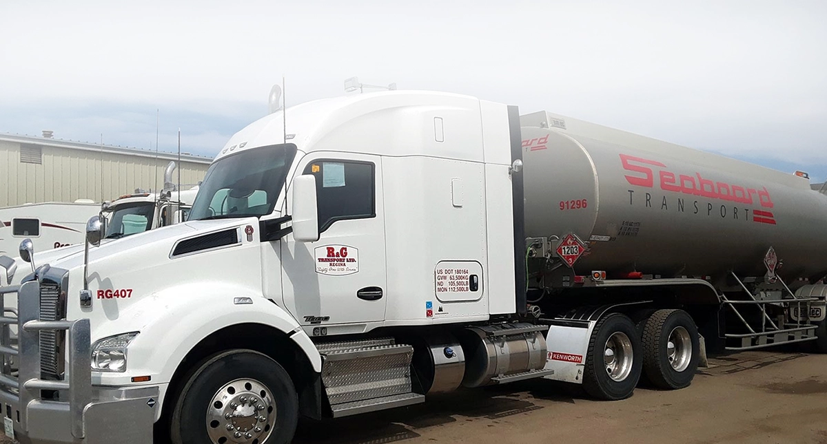 R & G Transport tractor hauling Seaboard Transport tanker